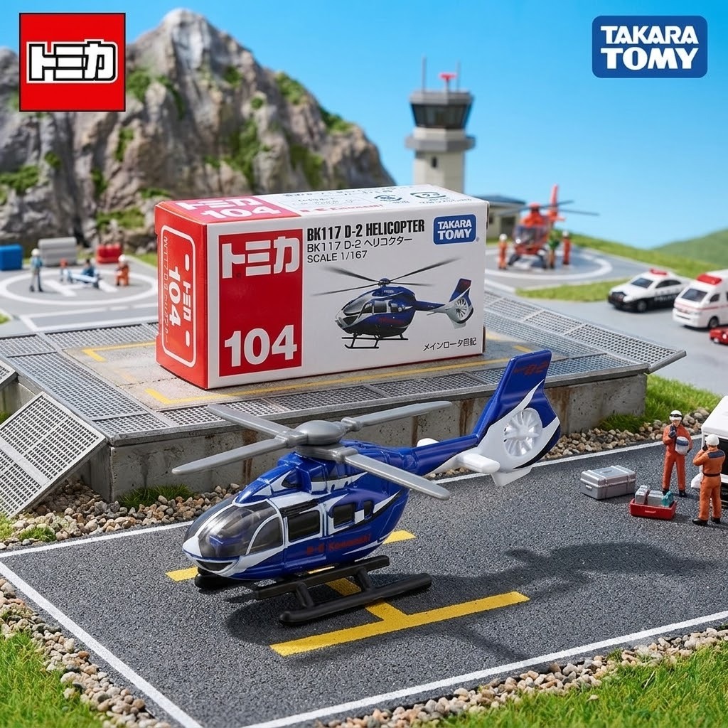 Tomica Helicopter รุ่น No.104-2 Kawasaki BK117 D-2 Takara Tomy