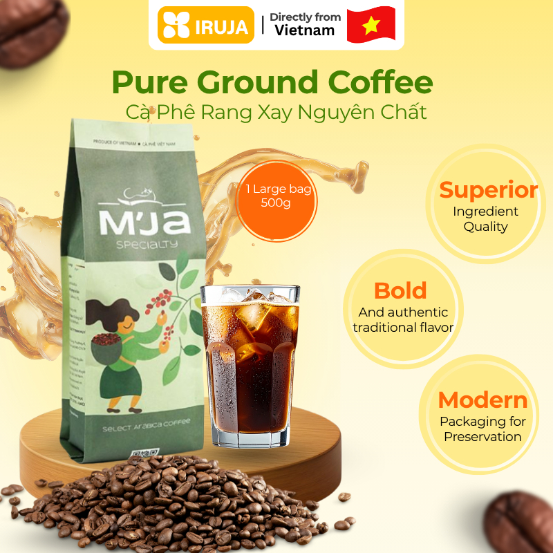 [IRUJA VIETNAM] BEAN COFFEE ARABICA MOUNTAIN'S LEGEND 500G
