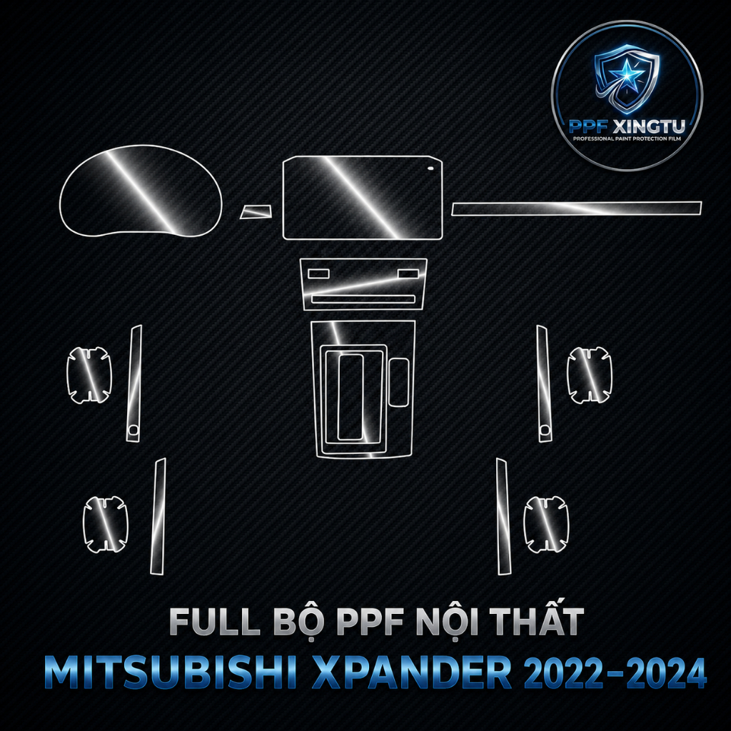 ชุด PPF ภายในป้องกันรอยขีดข่วนของ Mitsubishi Xpander 2022-2024 TPU | PPF XINGTU