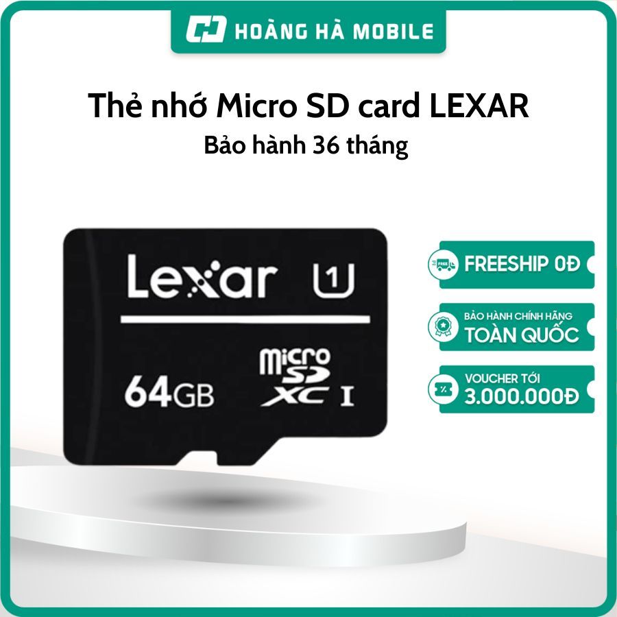 LEXAR การ์ดหน่วยความจํา Micro SD 32GB/64GB