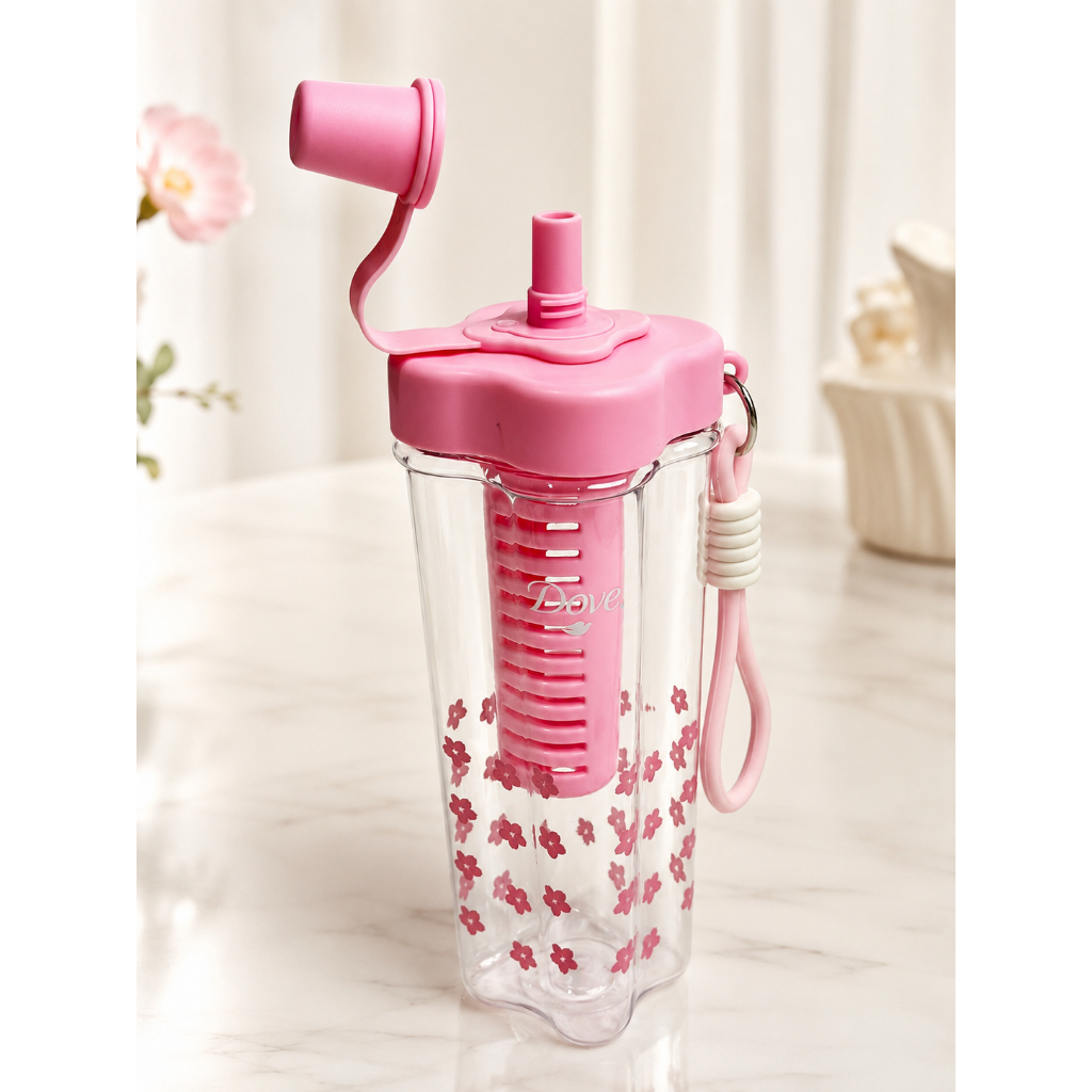 ขวดน้ํา BEAUTIFUL PINK DO 600ML พร้อมสายรัด