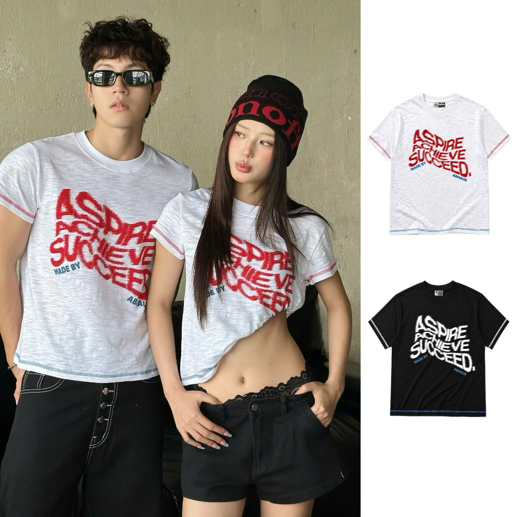 AB HOUSE - เสื้อยืด ASPIRE babytee แฟชั่นสําหรับผู้ชายและผู้หญิง