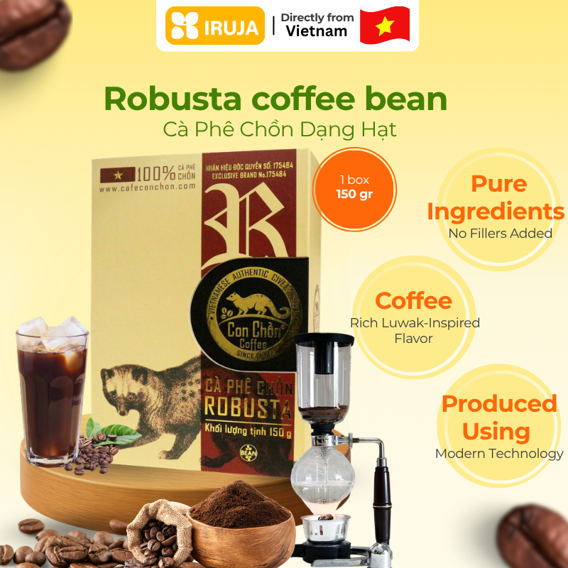 [IRUJA VIETNAM] BEAN COFFEE ROBUSTA CIVET 150G