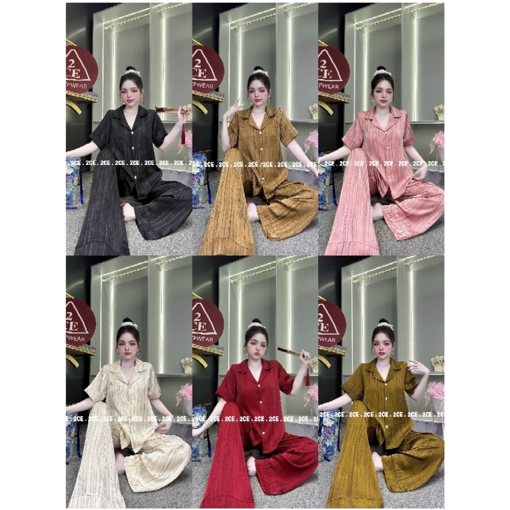 [2CE]SHORT-SLEEVE HAI NAM SILK SET