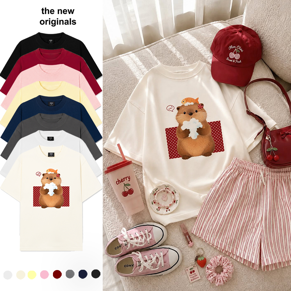 Relaxed Fit The New Originals T-Shirt "Animal Mood Bubble Beaver" - TT0288TT