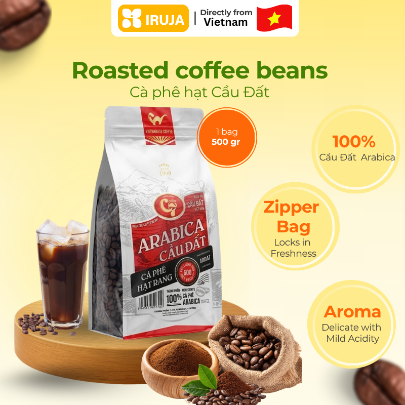[IRUJA VIETNAM] BEAN COFFEE ARABICA CẦU ĐẤT LUWAK GOLDEN WEASEL C7 500G