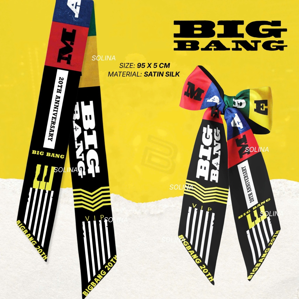 ผ้าเช็ดตัว Twilly BigBang, ผ้าเช็ดตัว BigBang, ผ้าพันคอริบบิ้น BigBang