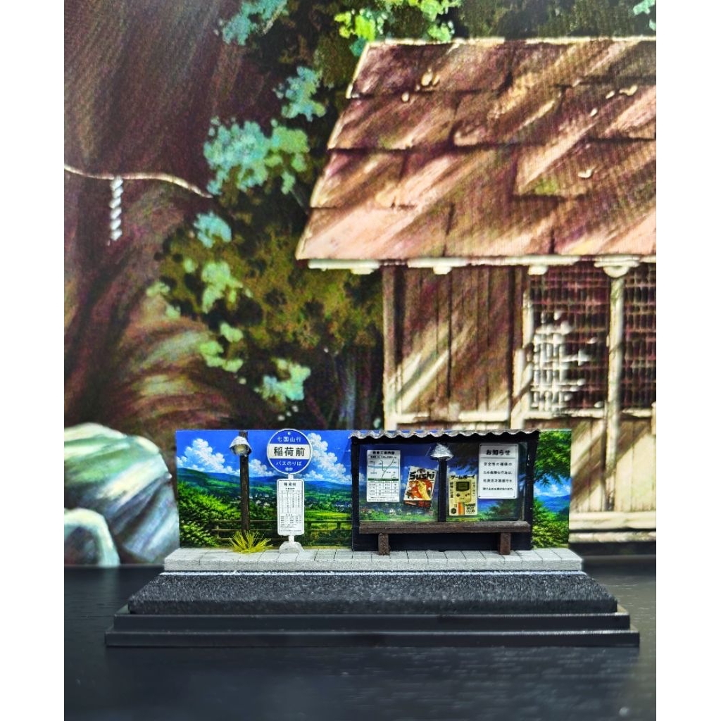 1:64 ghibli stop station diorama model Box with micha Box (ไม่รวมฟิกเกอร์โทโทโร่)
