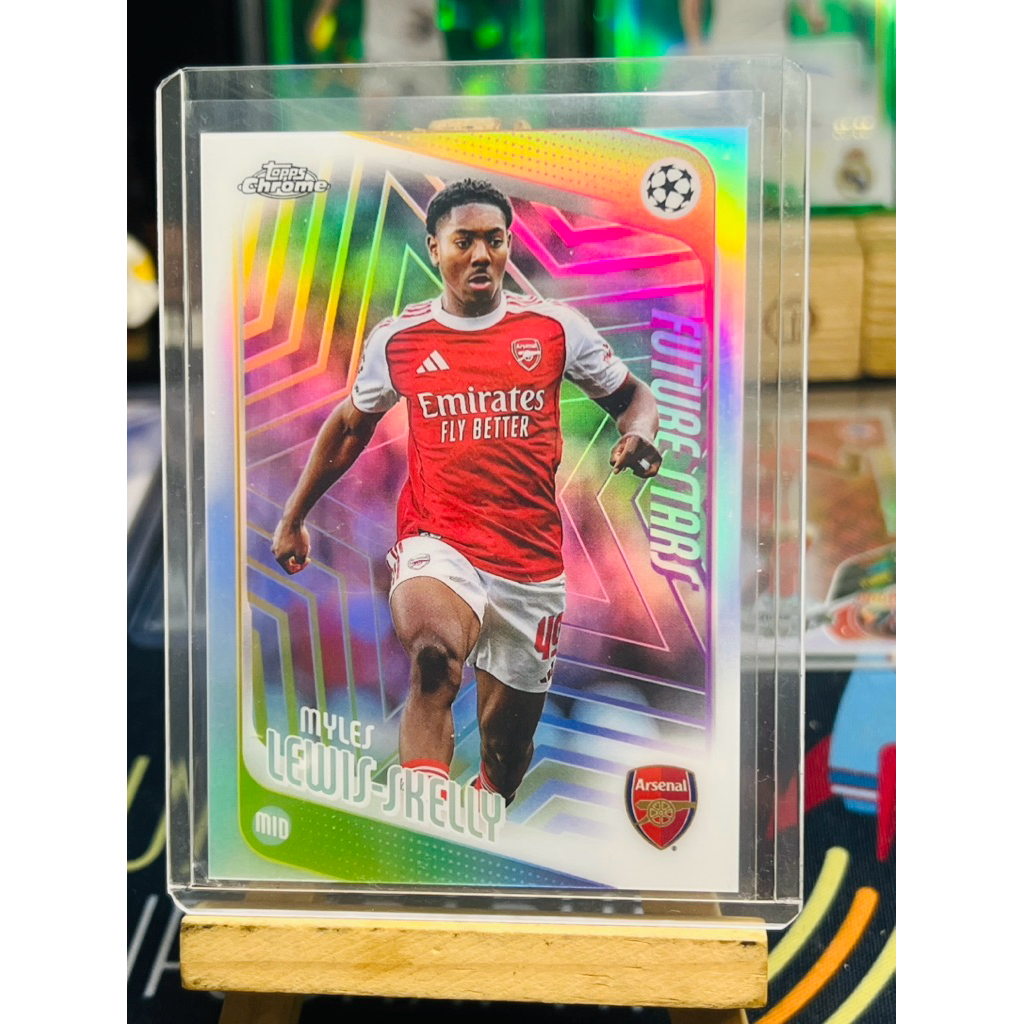 Myles Lewis Skelly Arsenal Refractor Topps Chrome UCC 2025/26 การ์ดฟุตบอล