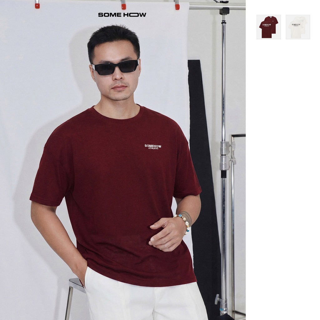 [ใหม่7] เสื้อยืดแขนสั้น Airy Tee Athletic ผ้ายืดหยุ่นสบายและไดนามิกน้ําหนักเบาพิเศษ AT0389, SOME HOW