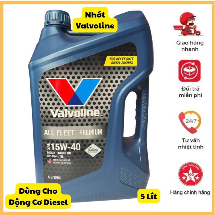 Valvoline All Fleet Premium 15W-40 น้ํามัน 5 ลิตร เฉพาะสําหรับเครื่องยนต์ดีเซลความจุขนาดใหญ่ขนาดกลาง