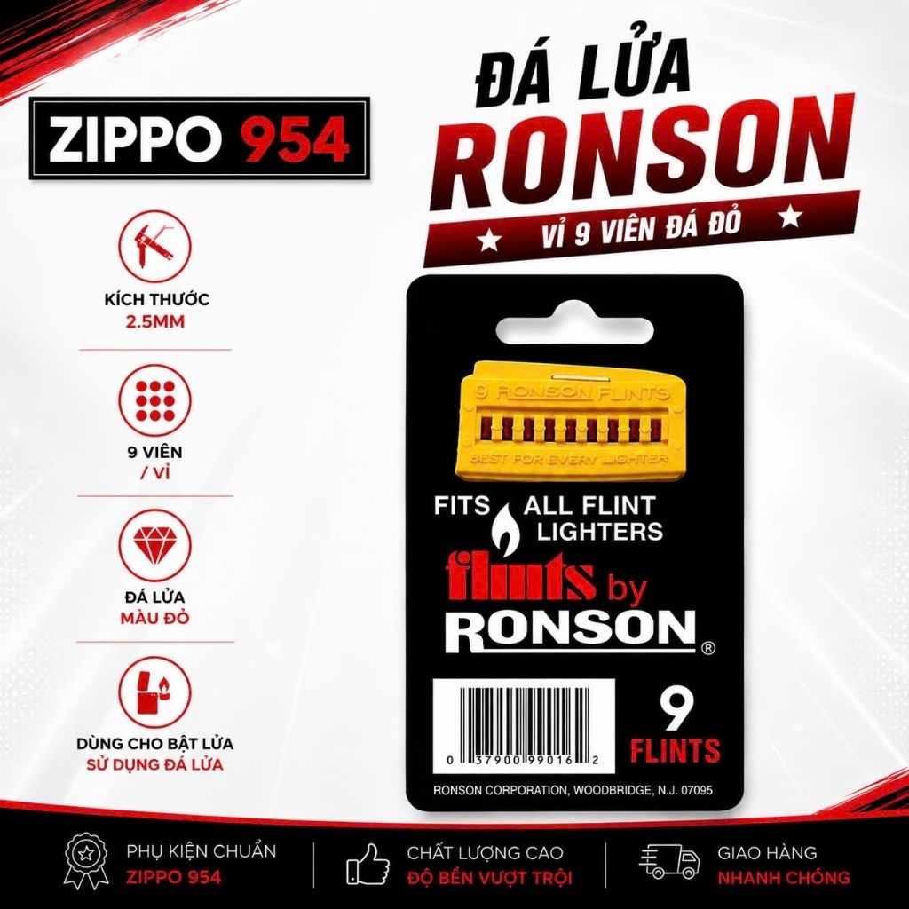 [Zippo 954] Ronson ของแท้ Zippo Flint