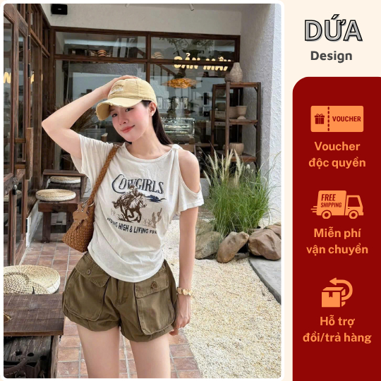 P49 Cowgirls เสื้อปิดไหล่ทําจากผ้าฝ้ายเนื้อนุ่มเย็นสบายสบายสไตล์เกาหลี