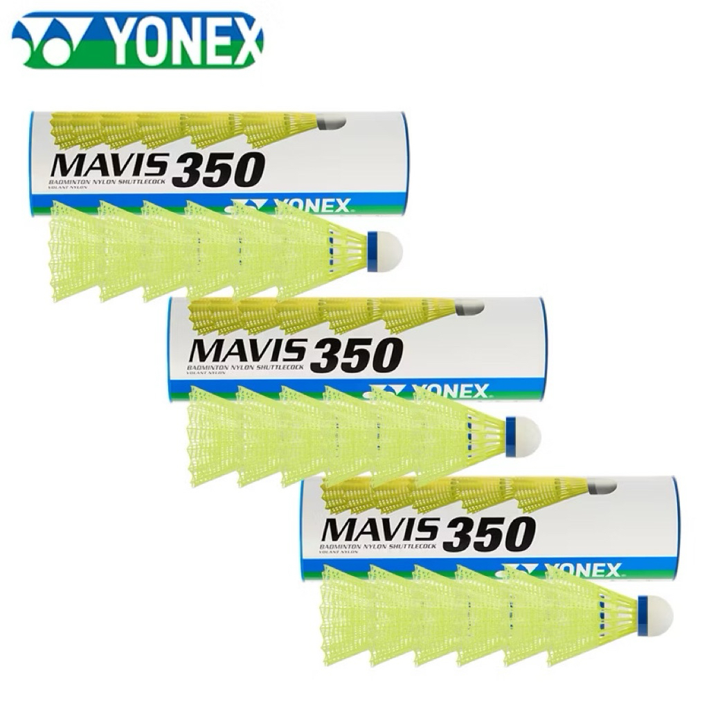 ของแท้ Mavis 10 - 350 - 600 หลอดแบดมินตันพลาสติก [1 TUBE OF 6 BALLS]