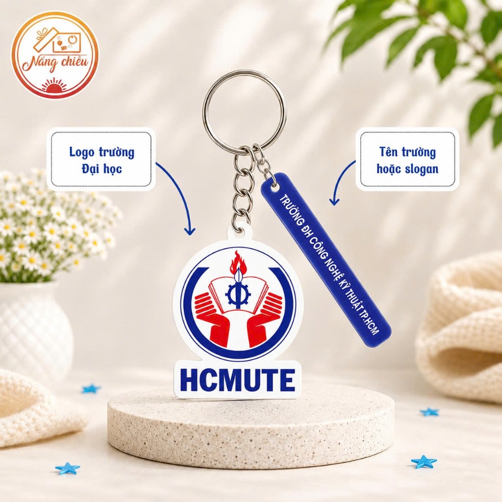 พวงกุญแจโลโก้มหาวิทยาลัยเทคโนโลยี TP HCM HCM HCM
