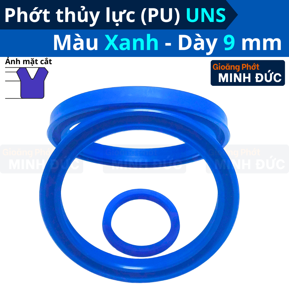 1/2 ชิ้น - ซีลไฮดรอลิกหนา 9 มม. UNS UHS UHS ซีลดั๊มสีเขียว วัสดุพลาสติก PU