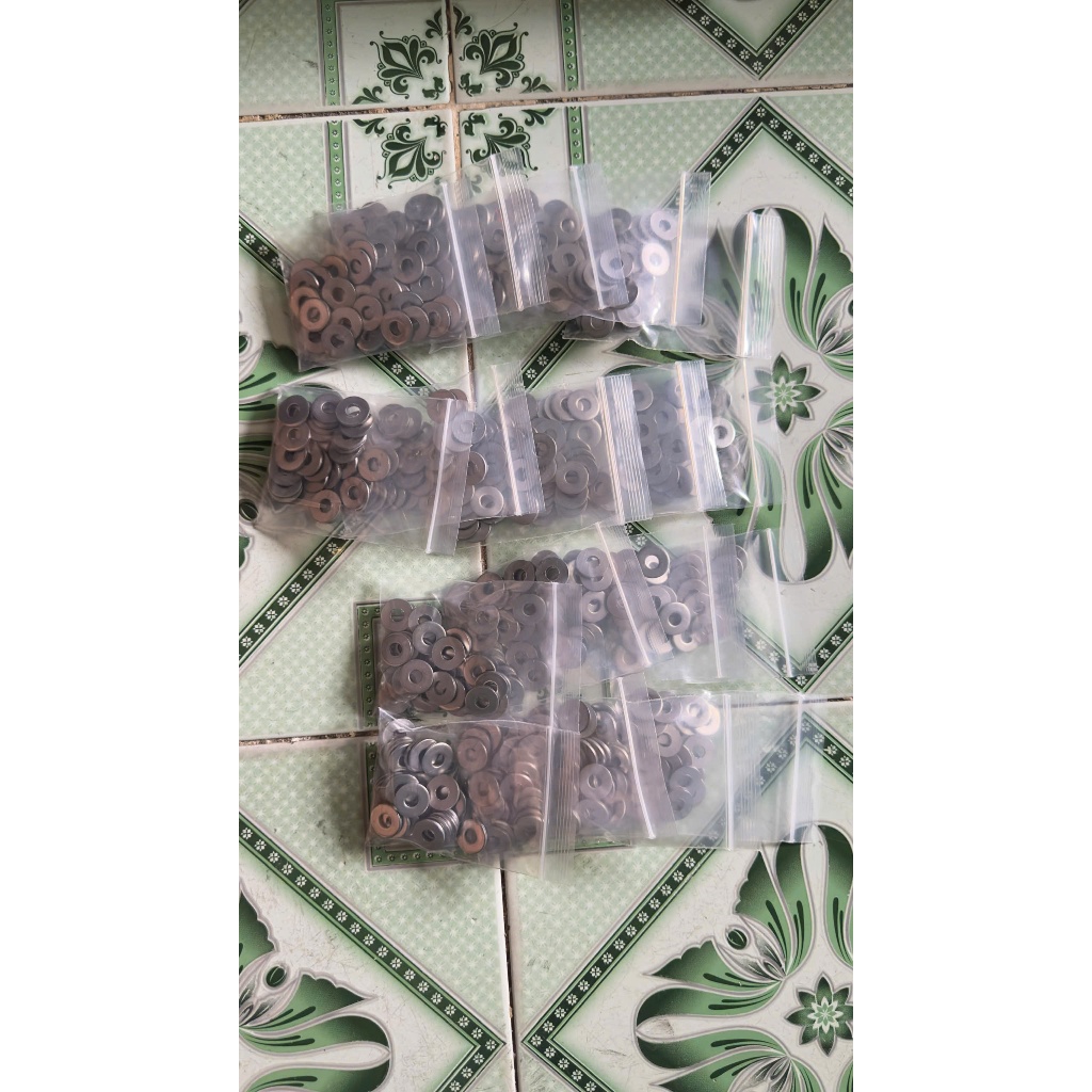 (คอมโบ 30 ชิ้น) แหวนรองกลม แหวนรอง (INOX201) M6x16x2mm (หนา 2mm) แหวนรองสแตนเลส M6 หนา 201 M6 2mm