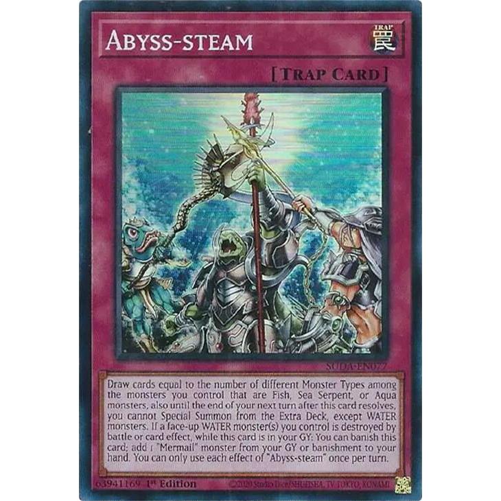 Yugioh Card SUDA-EN077 - Abyss-steam - Trap - Super Rare