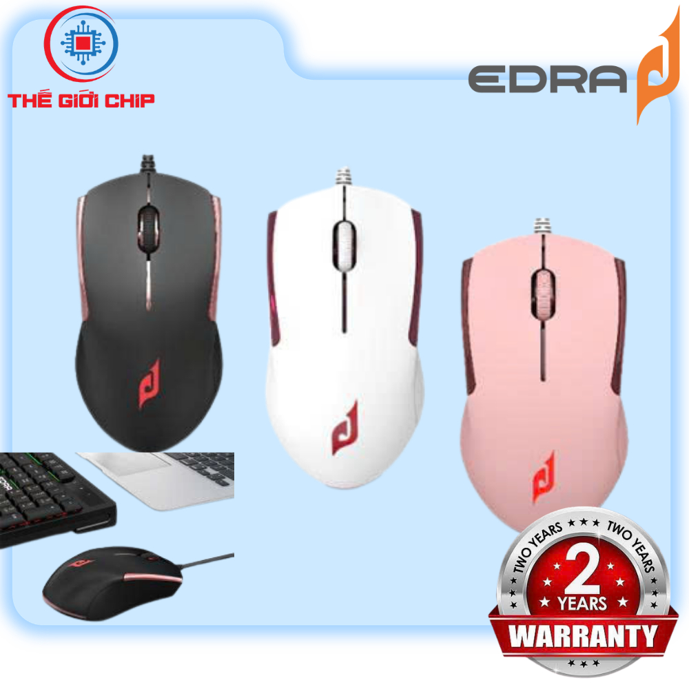เมาส์ EDRA EM606 (สายสําหรับใช้ในสํานักงาน) 24 เดือนที่ 3/Mien (HCM*HN*DA NANG) ซัพพลายเออร์