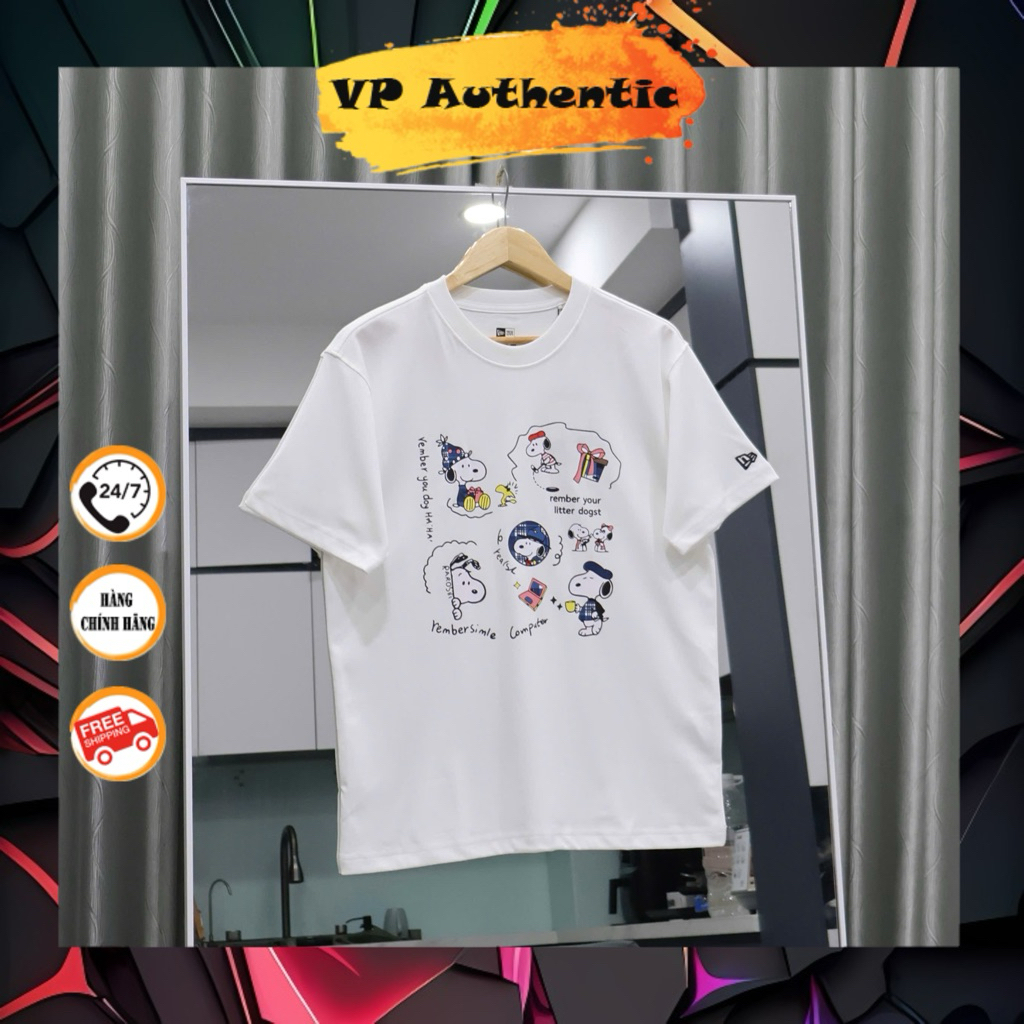 [ ของแท้ ] New Era NY Peanuts เสื้อยืดสีขาว Auth (VP Authentic )