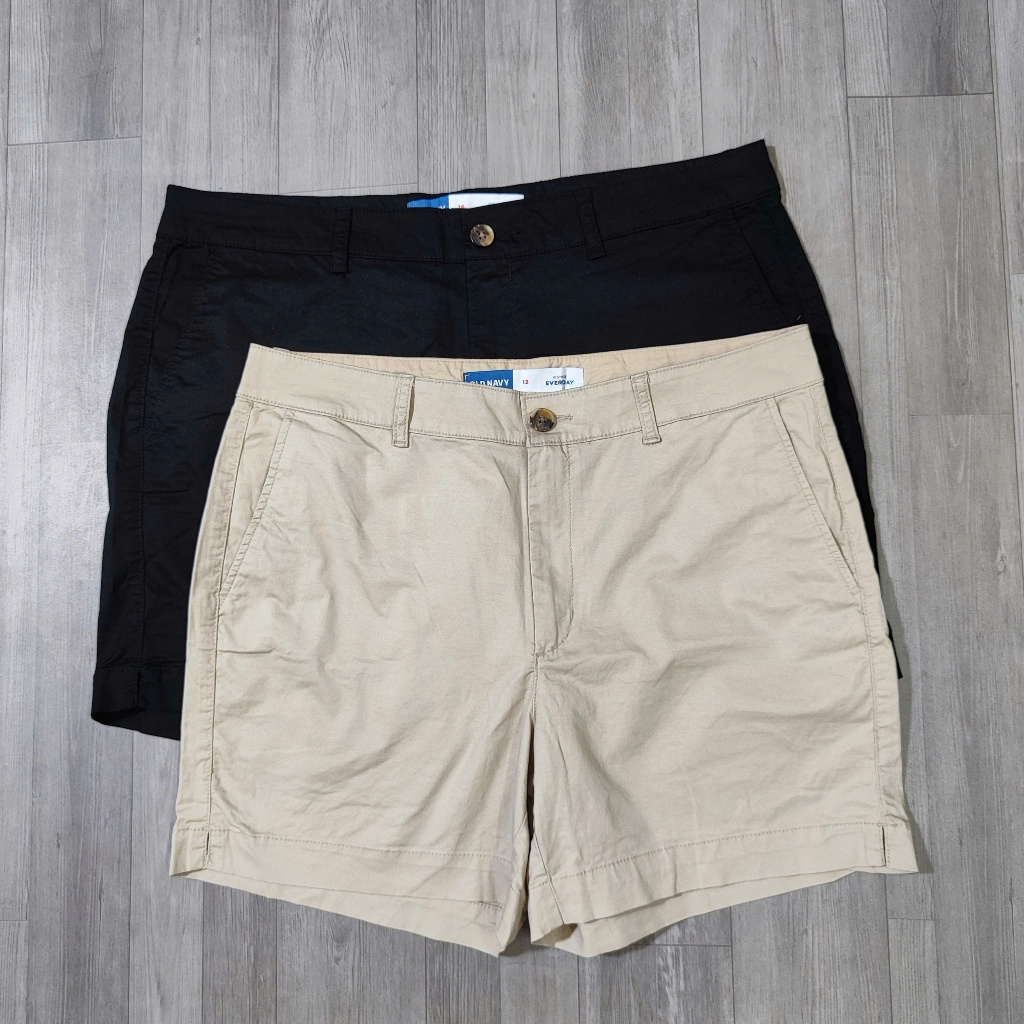 (มีไซส์ใหญ่) กางเกงขาสั้นผู้หญิง Old Navy surplus ผ้ากากียืดอ่อน