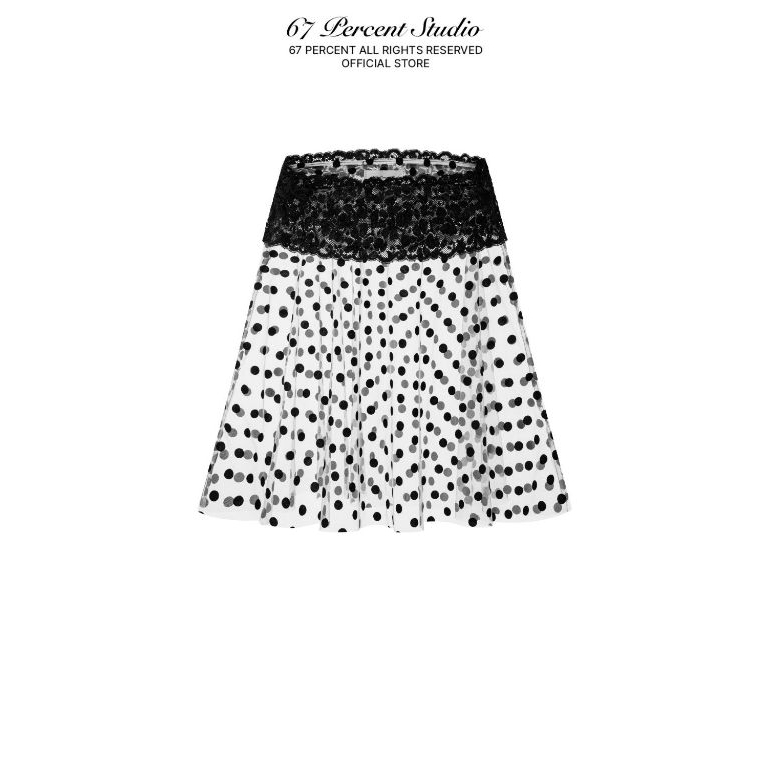 ลูกไม้ลายจุด DOT SKIRT 67PERCENT/67% - MOONLIGHT DOT SKIRT