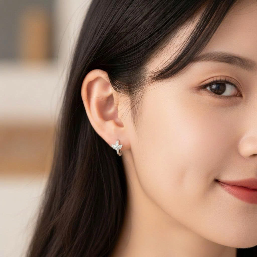Luna Jewelry ต่างหูเงิน 925 หางปลา
