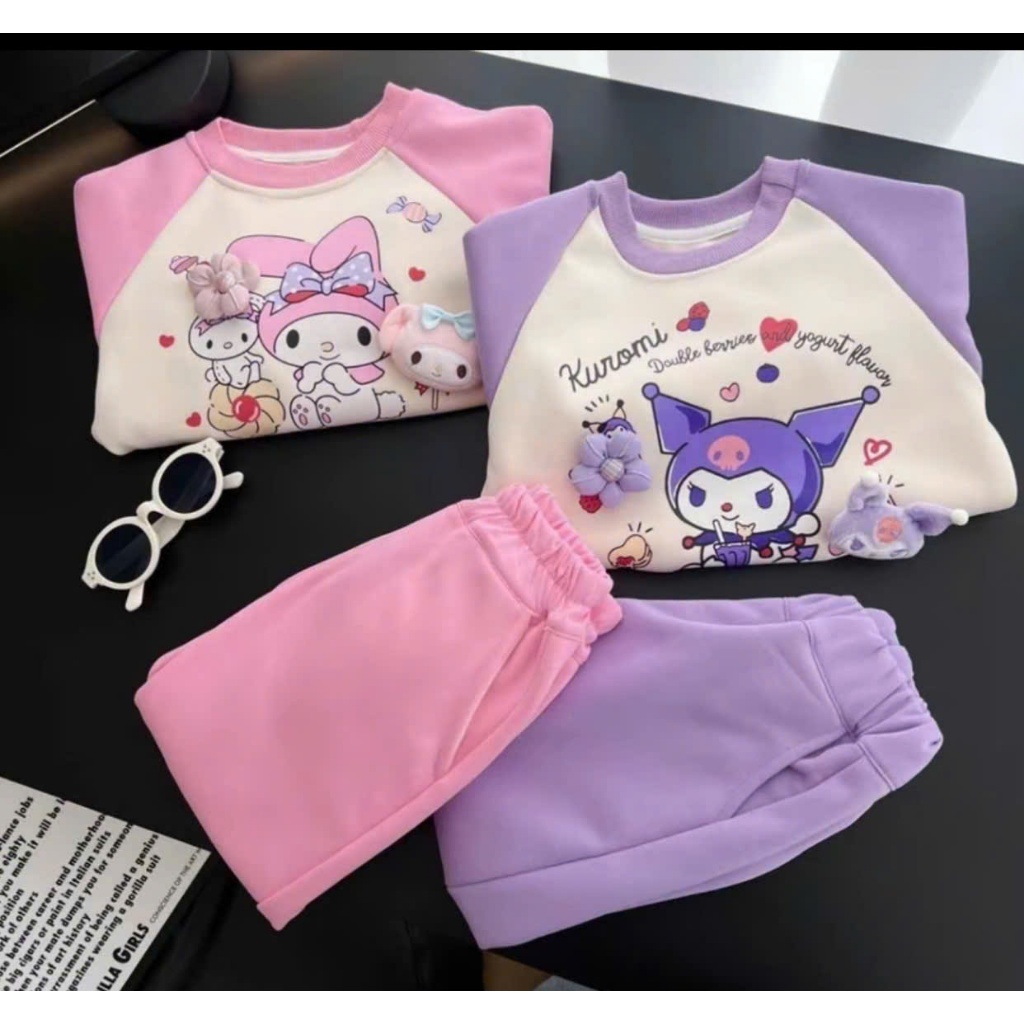 แฟชั่นสําหรับเด็กทารก 6--28kg MODEL (LONG-Sleeve COTTON FELT SET WITH KURUMI----
