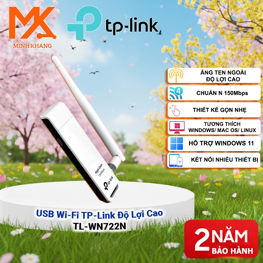 TP-Link TL-WN722N USB Wireless WiFi Adapter N150 150Mbps ของแท้