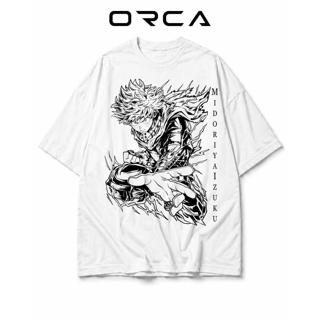 เสื้อยืด Orca พิมพ์ลาย Deku Izuku Midoriya My Hero Academia - ผ้าคอตตอนพรีเมี่ยม - ORCA1437