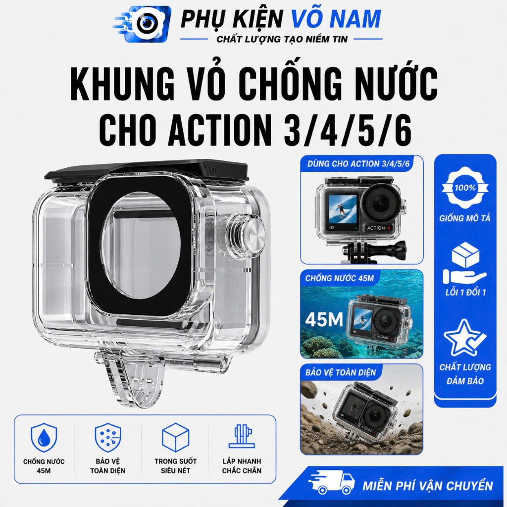 DJI Osmo Action 1 3 4 5 6 Camere 66camera กล้องกีฬาเคสป้องกันกันน้ํา