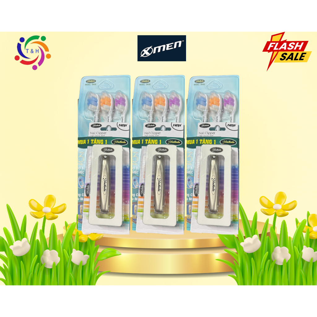 [FREE NAIL CLICKER] ชุดแปรง DK06 สุดนุ่ม 3 ชิ้น ไม่เจ็บเหงือก