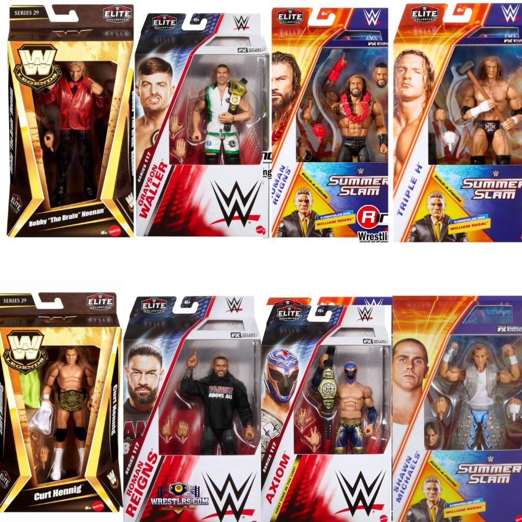 WWE Elite and SummerSlam Models :Roman Reigns, Triple H, Shawn Michael Flars และ Charlotte, Waller, Axiom, Rollins