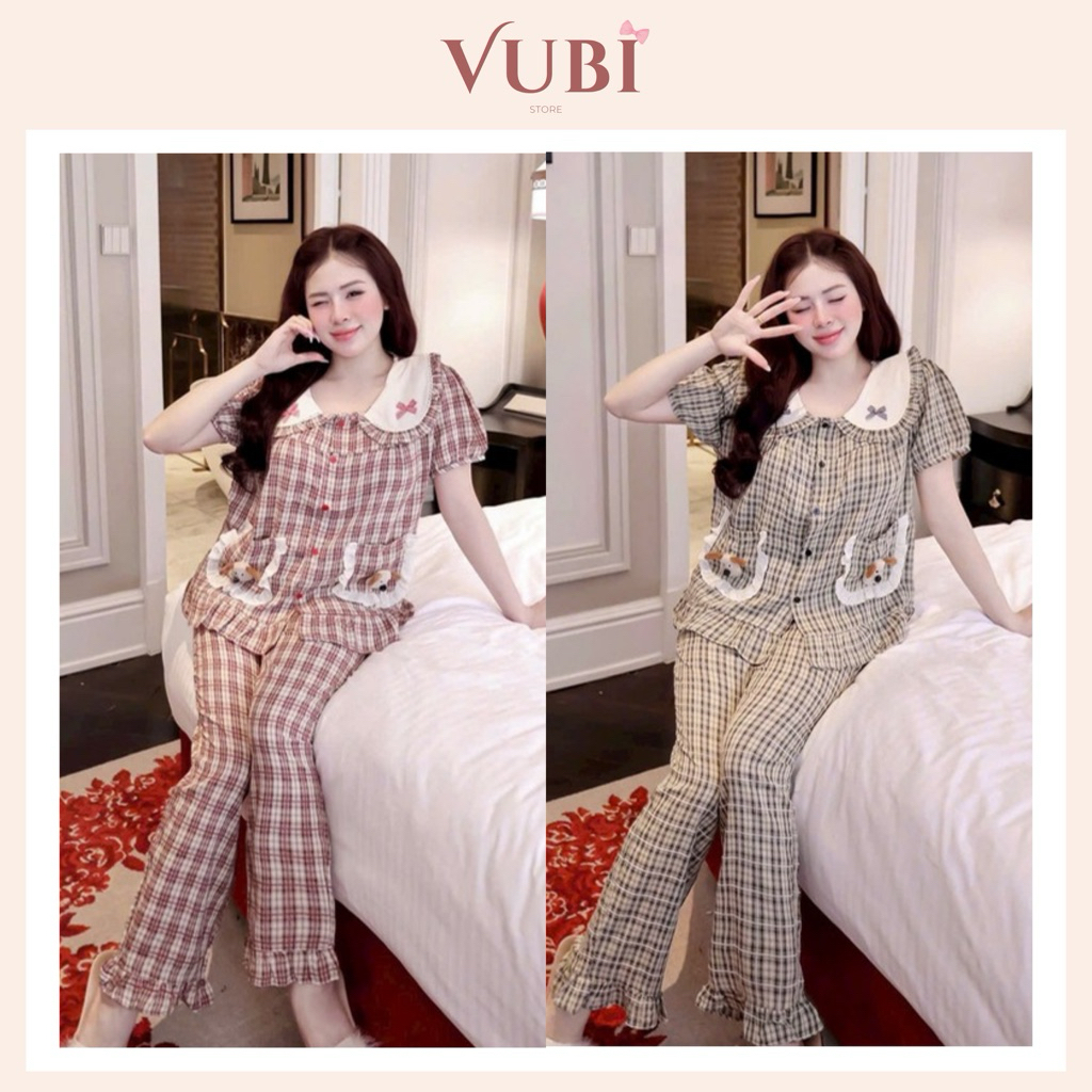 PYJAMA WOMENS PADDY SET SHORT SLEEVES AND LONG PANTS WITH LOTUS COLLAR