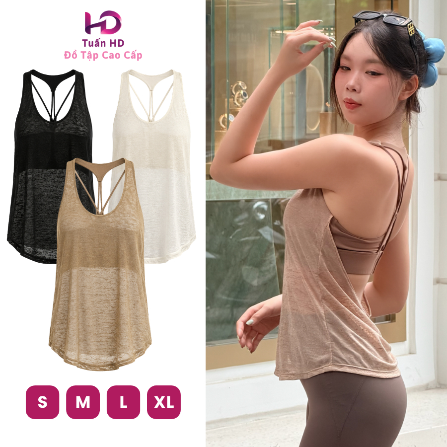 [AT307] Tuan HD Womens Tanktop Bra Ready-to-wear Soft Foam Mesh Top Super Small Cool Gym Yoga