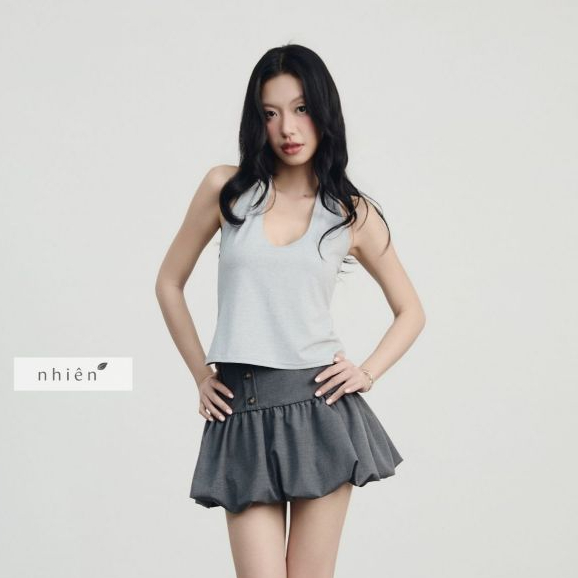 Rimi Top - เสื้อกล้ามผู้หญิงทําจากผ้าฝ้ายเท่ๆยืด nhien.official NAT00039