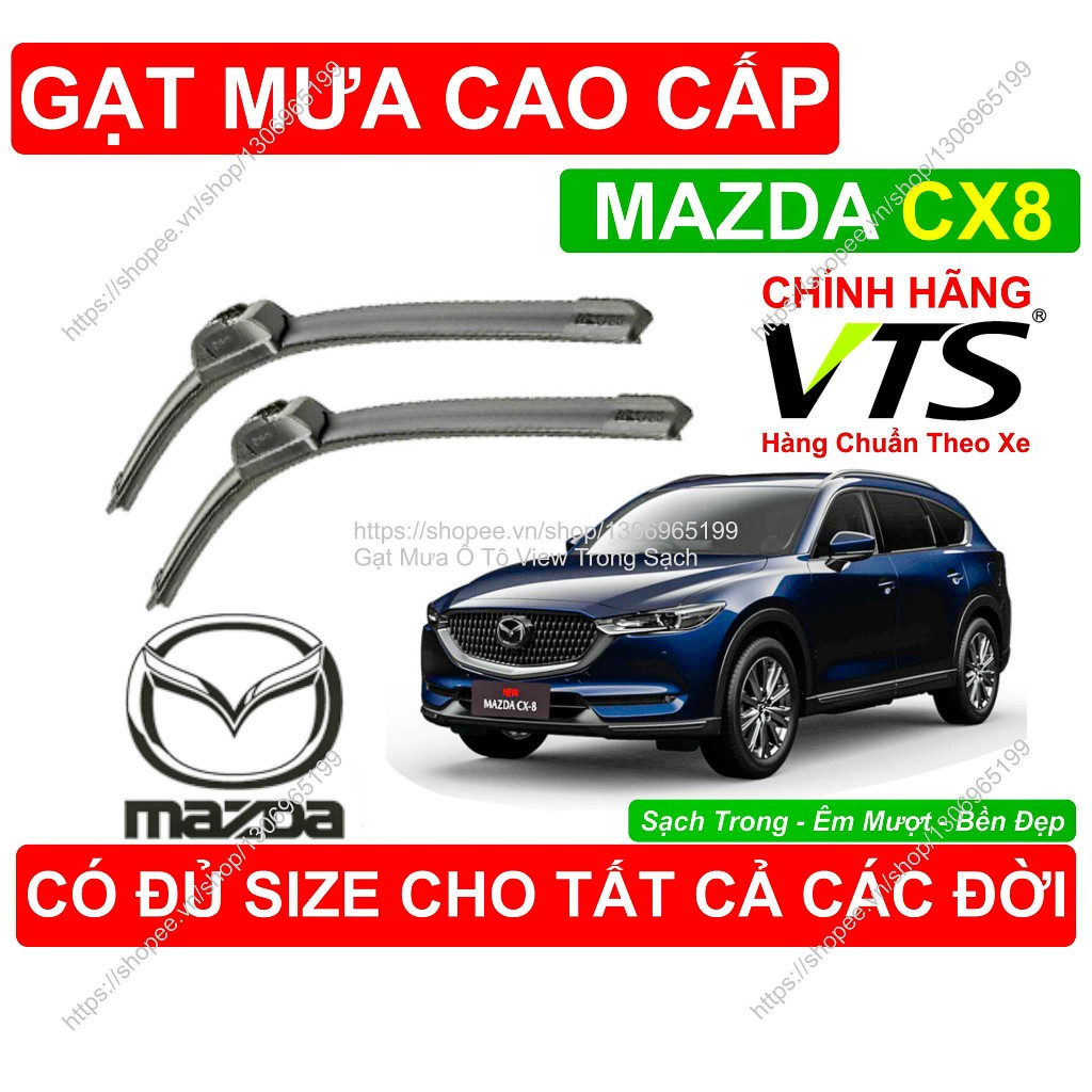 VTS ที่ปัดน้ําฝนสําหรับ Mazda CX8, ที่ปัดน้ําฝน Mazda CX8 คู่, ทุกขนาดสําหรับรุ่น Mazda CX8