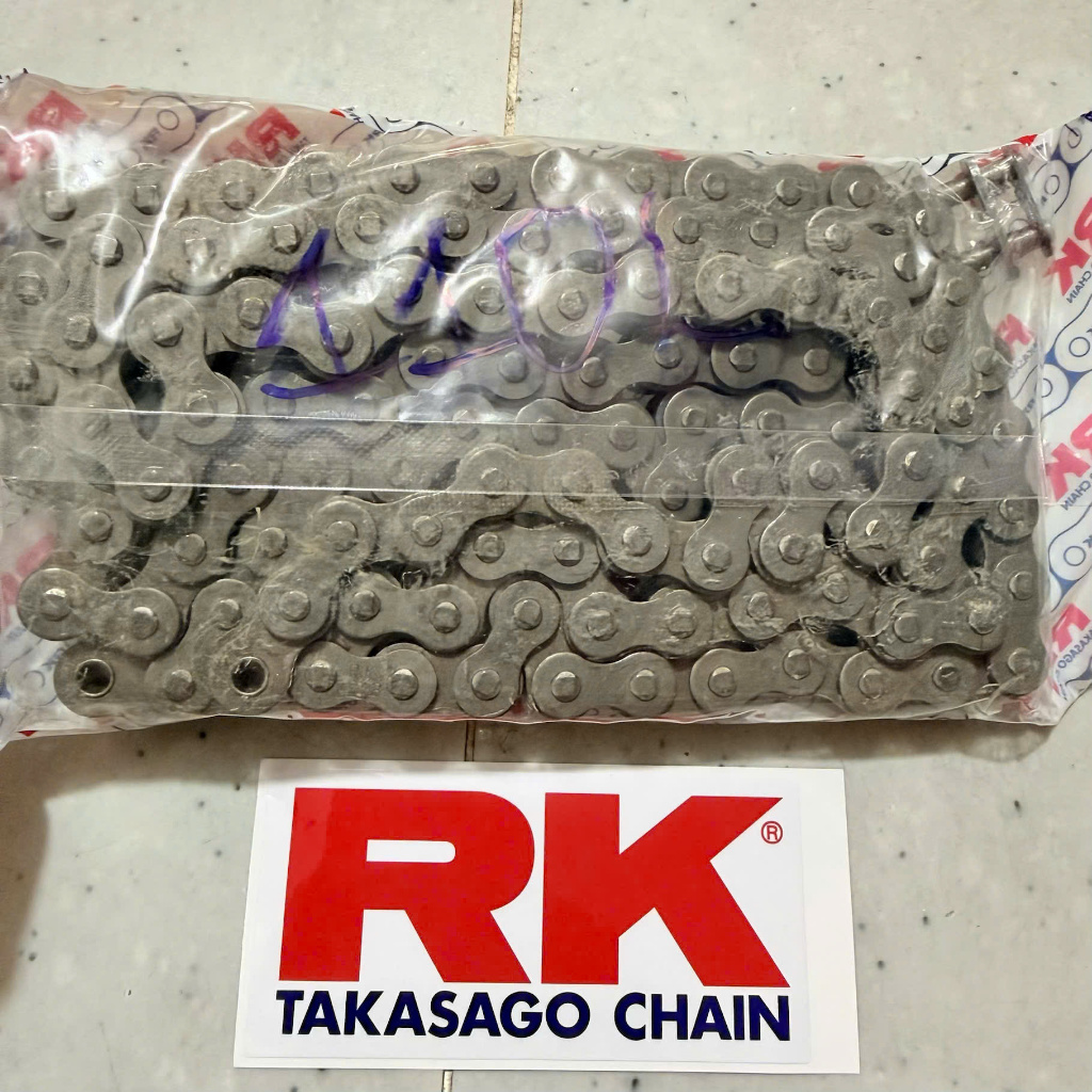 [BOXED ITEM] ของแท้ RK 428SB 108L 110L 9L โซ่เหล็กสีดําไม่มีชุบไม่มีซีลของแท้ RK