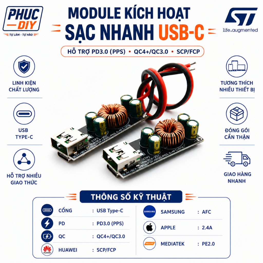 วงจรชาร์จเร็วสุด PD36W_PD63W (12V PD36W) (24V PD63W) QC4.0/QC3.0