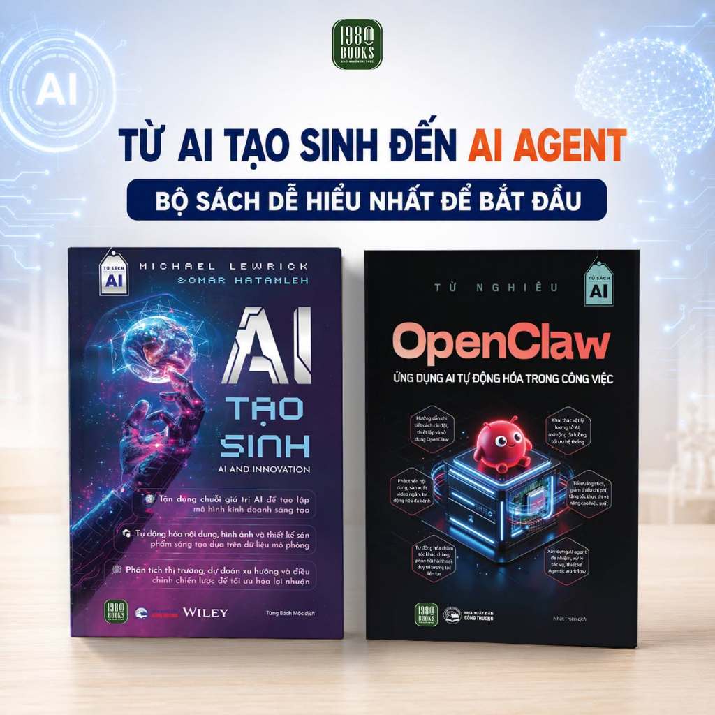 หนังสือ - คอมโบ 2 เล่ม: AI Creation + OpenClaw สมัคร AI Automation at Work