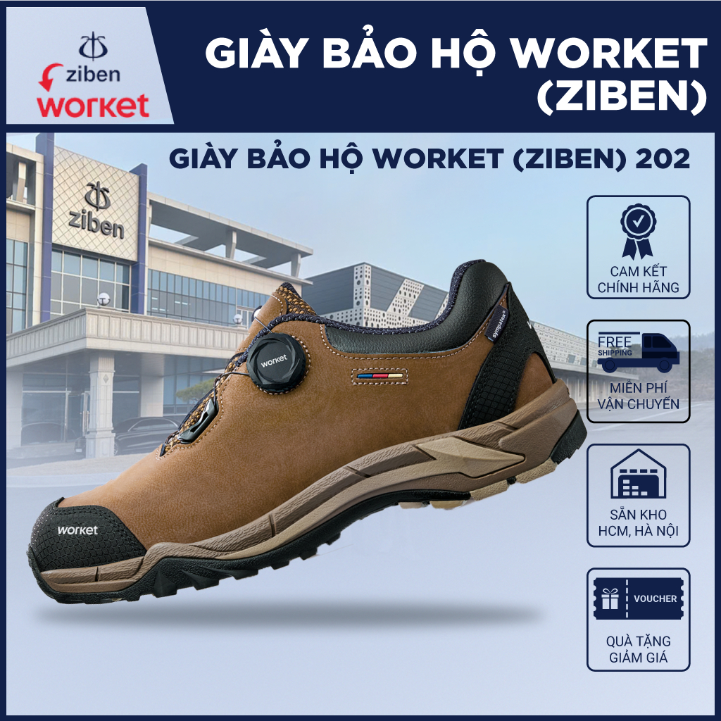 [GENUINE] รองเท้าเซฟตี้เกาหลี Worket (Ziben) 202 กันน้ํา กันลื่น ระบายอากาศได้ดี