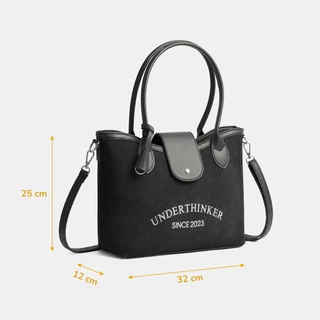 HAVIS Suede PU Tote Bag Laptop Work School Travel Large Capacity Unisex Shoulder Bag Chic | M STUDIO