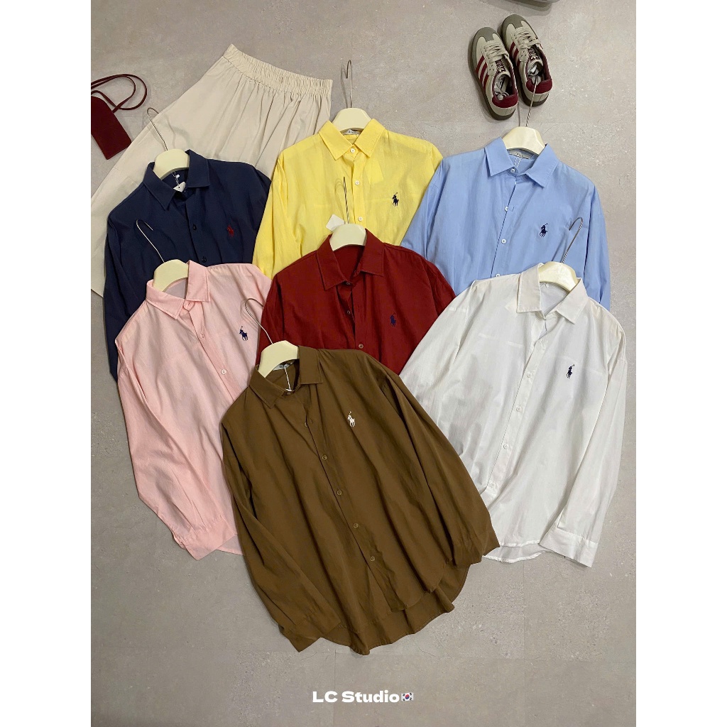 XONXENSHOP เสื้อเชิ้ตแขนยาวปักม้า รหัส A659