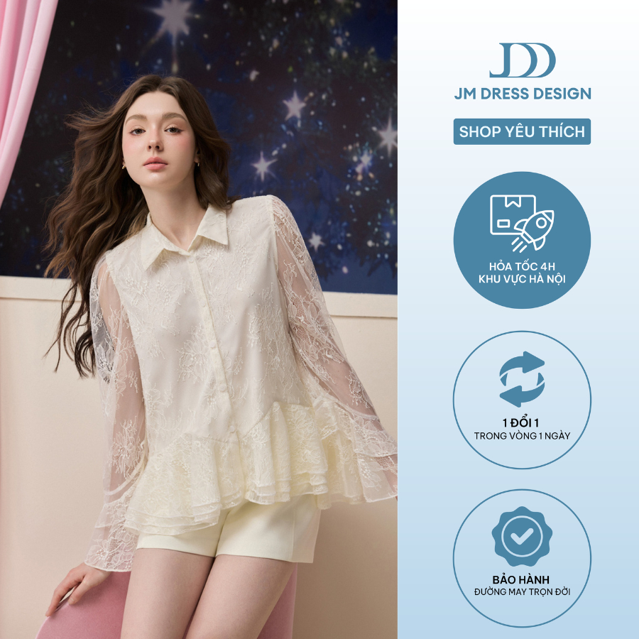 เสื้อคอปกเยอรมันแขนบานและขาบาน 2T51A.27-2T51B.2607. เสื้อไหมนุ่ม เสื้อออฟฟิศ เสื้อลูกไม้ Peplum ผ้าไ
