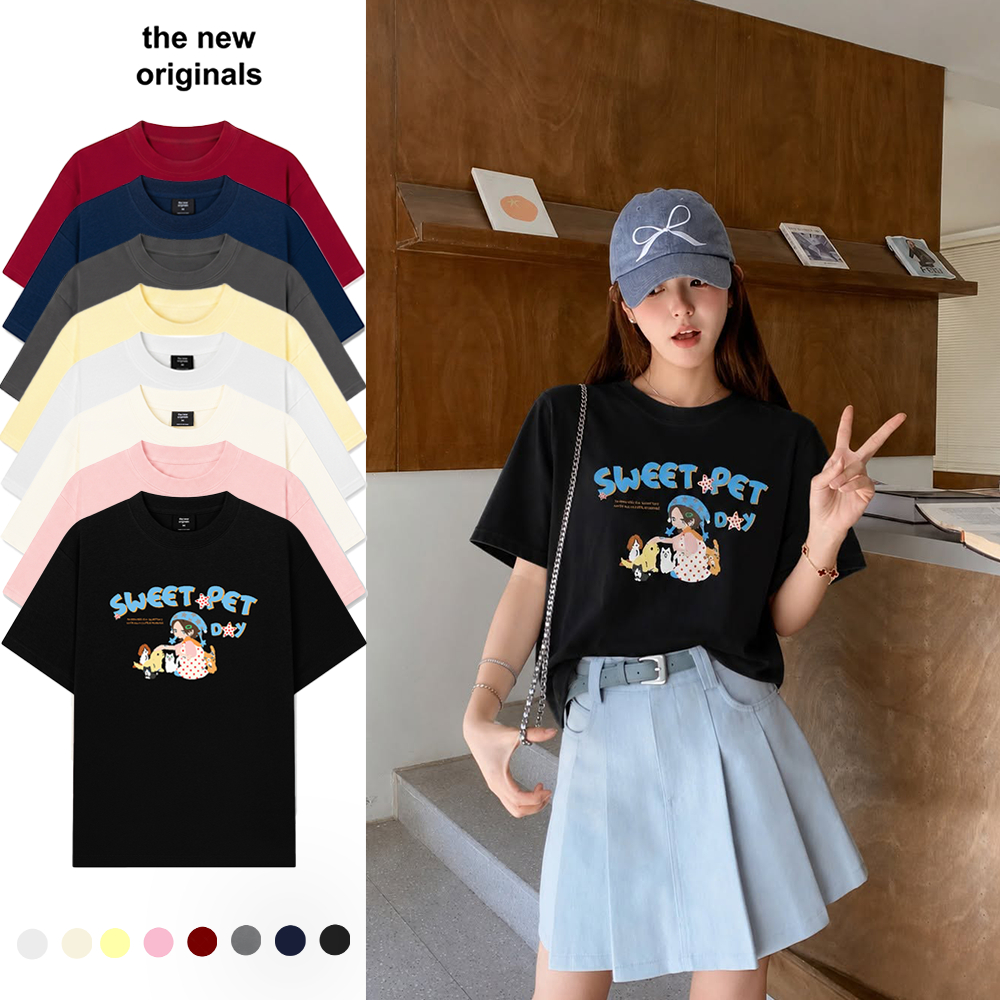 เสื้อยืด Relaxed Fit The New Originals "Sweet Pet Day" - TT0360TT