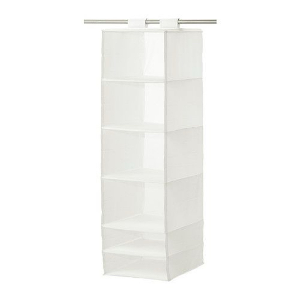 IKEA SKUBB Hanging Storage Unit กระเป๋าสีขาวออกแบบมาเพื่อแขวนตู้เสื้อผ้า