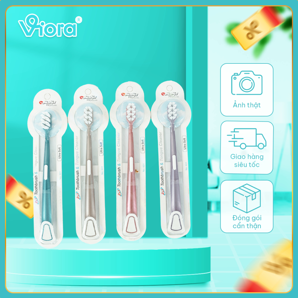 KAKA PRO แปรงสีฟัน 2-in-1 N601 Integrated Tongue Cleaning ULTRA SOFT - VIORA SHOP