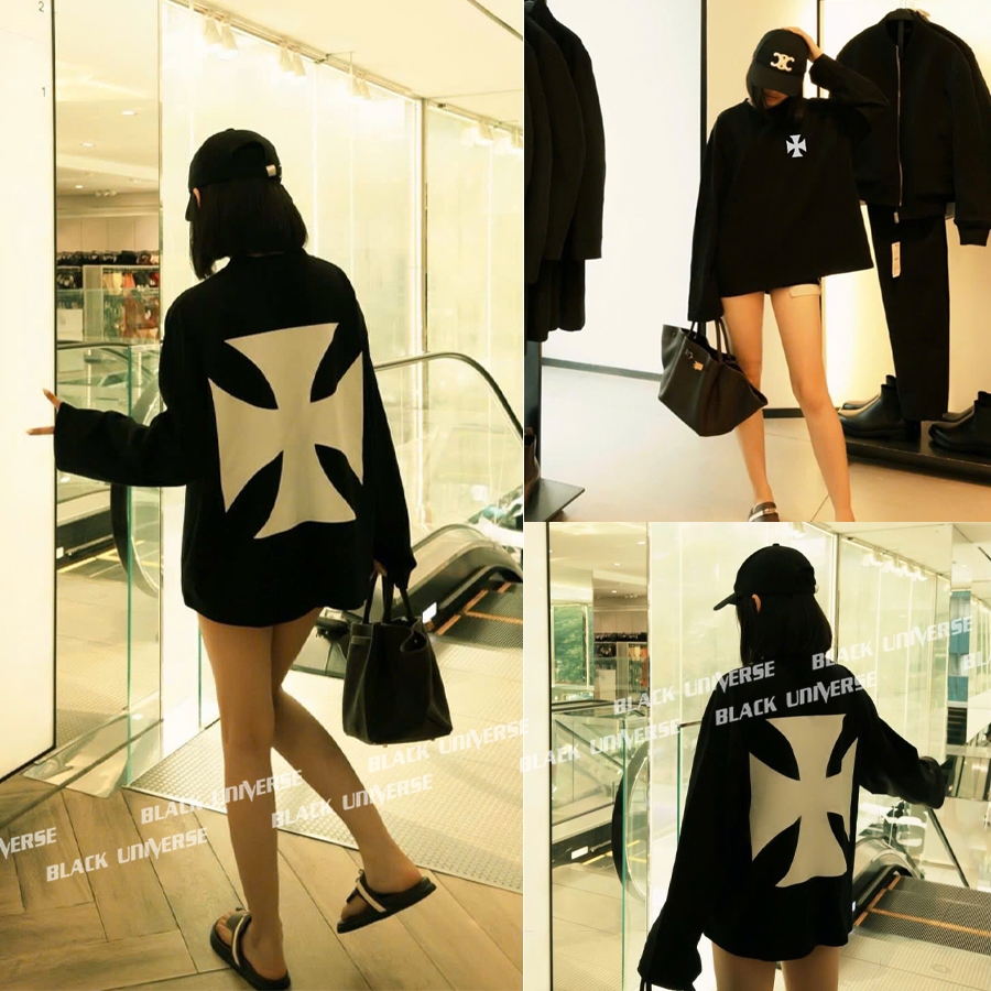 Gavana เสื้อยืดแขนยาวไขว้ยืด 2 ทาง unisex