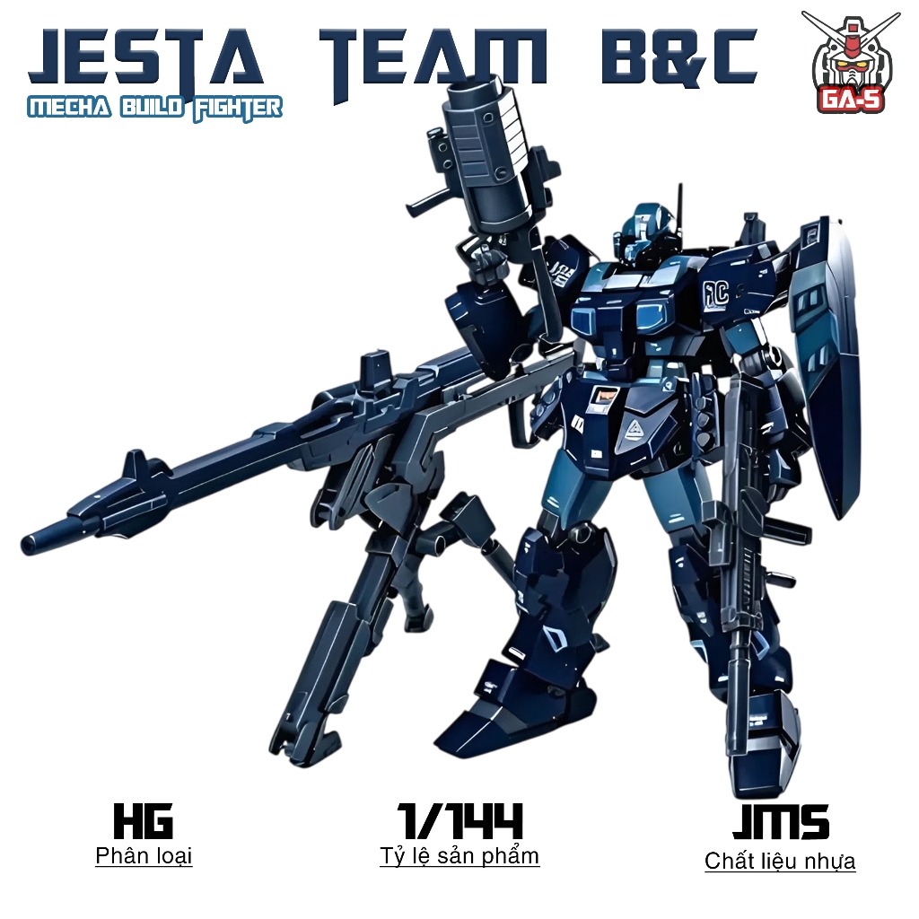 HG Jesta Shezar Type Team B&C รุ่น 1/144 Mecha, ของเล่นประกอบพลาสติก