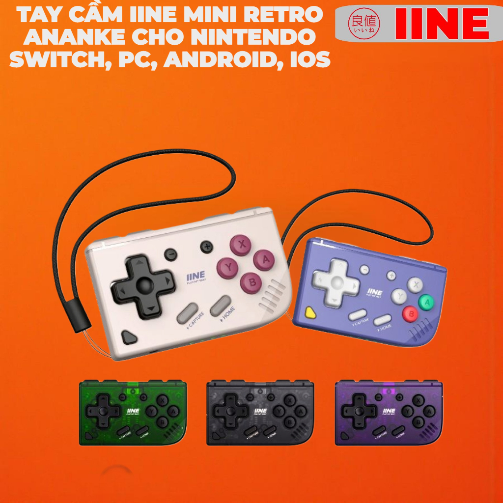 IINE Mini Retro Ananke Controller สําหรับ Nintendo Switch, PC, Android, IOS